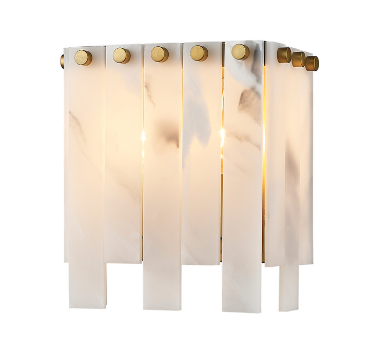 Z-Lite Viviana 2 Light Wall Sconce in Rubbed Brass 345-2S-RB