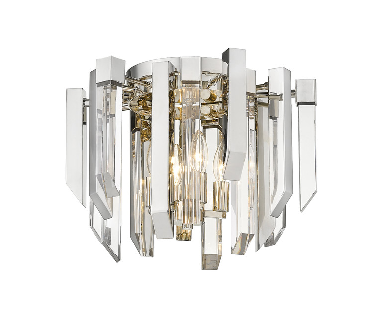 Z-Lite Bova Flush Mount in Polished Nickel 4006F-PN