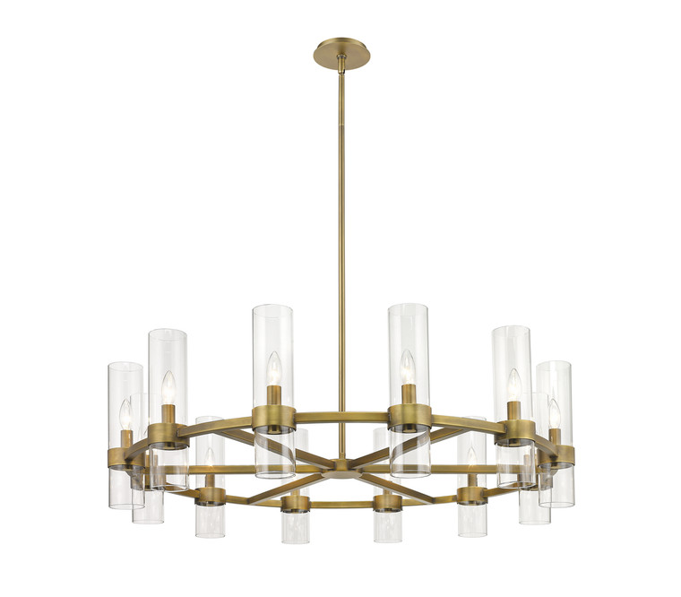 Z-Lite Datus Chandelier in Rubbed Brass 4008-12RB