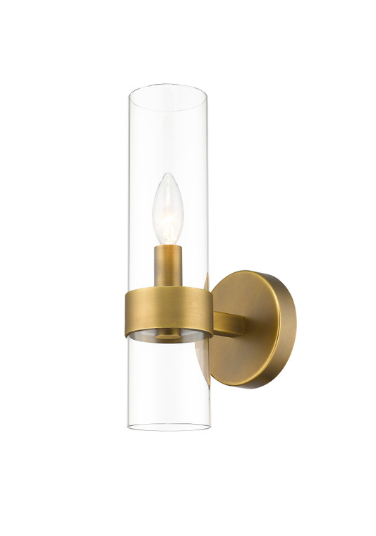Z-Lite Datus 1 Light Wall Sconce in Rubbed Brass 4008-1S-RB