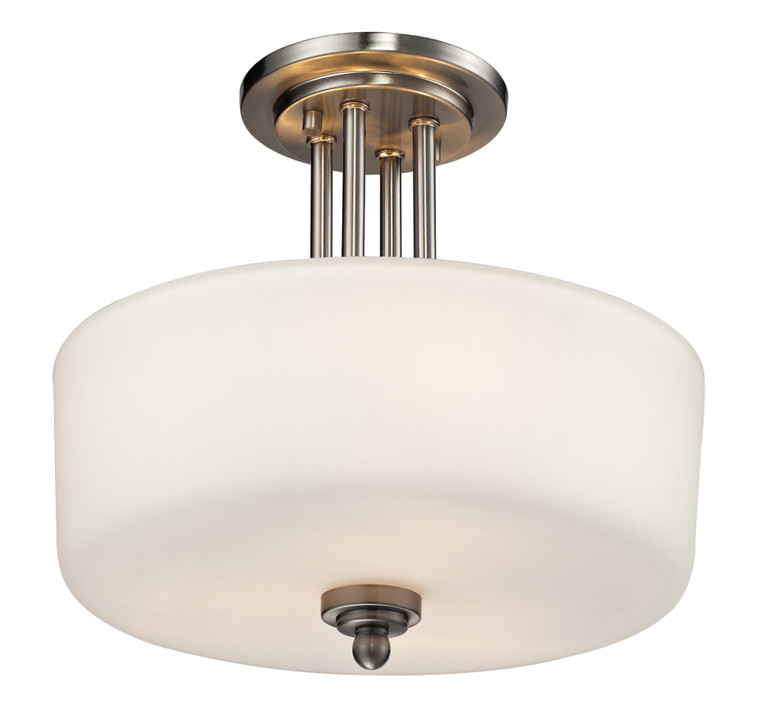 Z-Lite Cardinal 3 Light Semi Flush Mount in Brushed Nickel 434-SF-BN