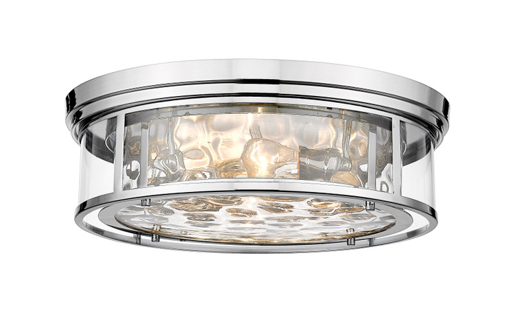 Z-Lite Clarion Flush Mount in Polished Nickel 493F4-PN