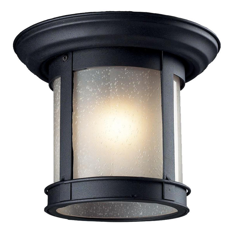 Z-Lite Outdoor Flush Mount 1 Light Outdoor Flush Mount in Black 514F-BK