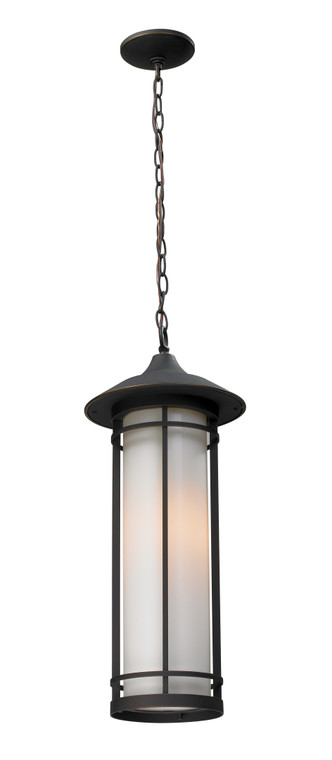 Z-Lite Woodland Outdoor Chain Mount Ceiling Fixture in Oil Rubbed Bronze 530CHM-ORB