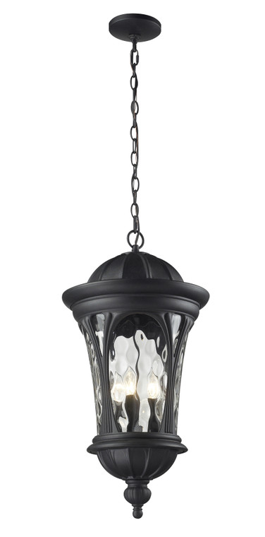 Z-Lite Doma Outdoor Chain Mount Ceiling Fixture in Black 543CHB-BK