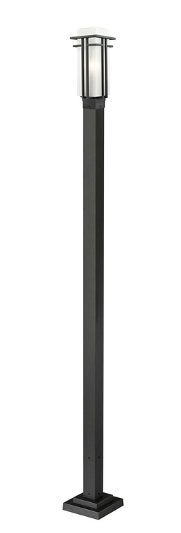 Z-Lite Abbey Outdoor Post Mounted Fixture in Black 549PHM-536P-BK