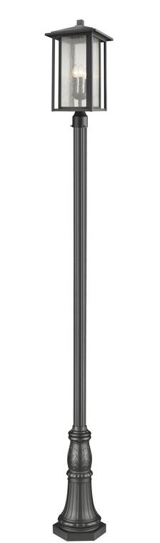 Z-Lite Aspen Outdoor Post Mounted Fixture in Black 554PHXLR-518P-BK