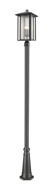 Z-Lite Aspen Outdoor Post Mounted Fixture in Black 554PHXLR-519P-BK