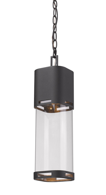 Z-Lite Lestat Outdoor Chain Mount Ceiling Fixture in Black 562CHB-BK-LED