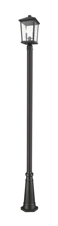 Z-Lite Beacon Outdoor Post Mounted Fixture in Black 568PHBR-519P-BK