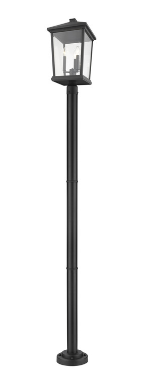 Z-Lite Beacon Outdoor Post Mounted Fixture in Black 568PHXLR-567P-BK
