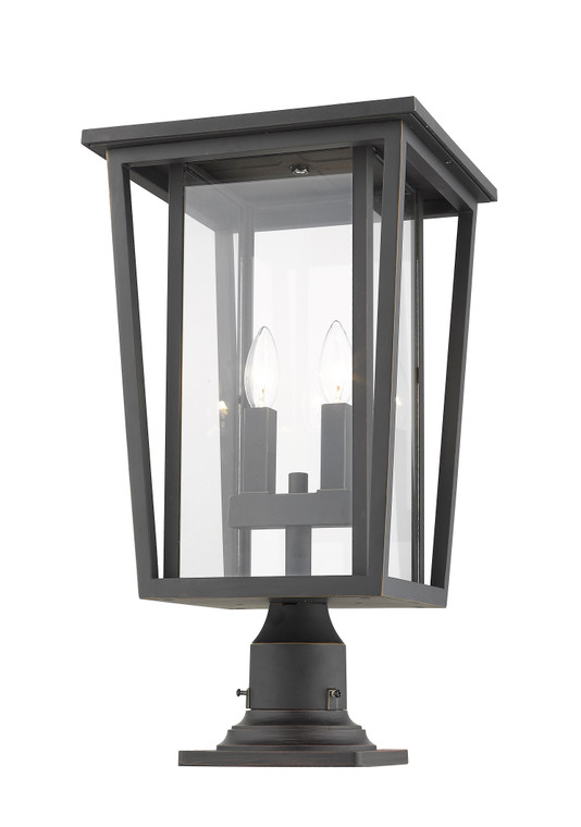 Z-Lite Seoul Outdoor Pier Mounted Fixture in Oil Rubbed Bronze 571PHBR-533PM-ORB