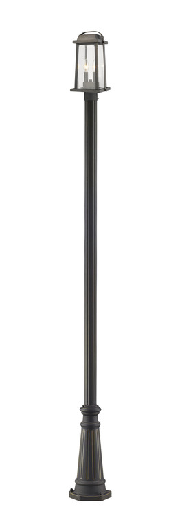 Z-Lite Millworks Outdoor Post Mounted Fixture in Oil Rubbed Bronze 574PHMR-519P-ORB