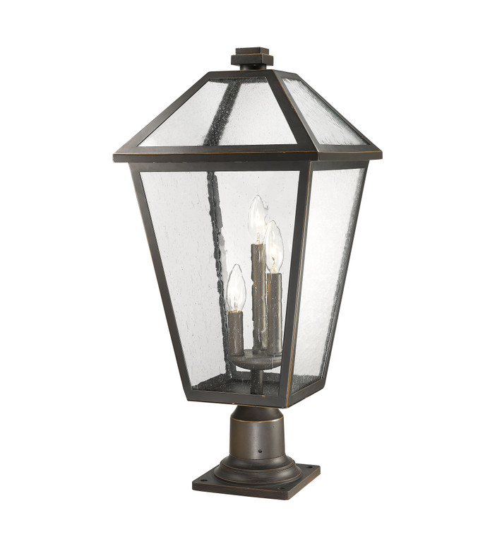 Z-Lite Talbot 3 Light Outdoor Pier Mounted Fixture in Oil Rubbed Bronze 579PHXLR-533PM-ORB