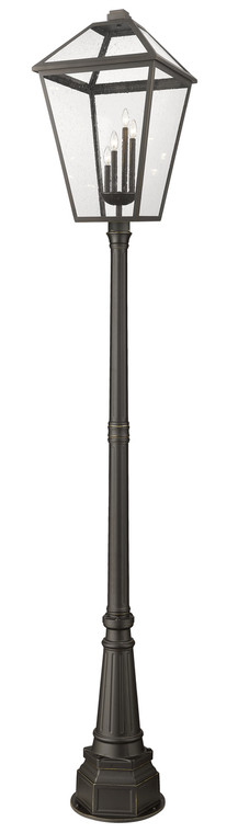 Z-Lite Talbot Outdoor Post Mounted Fixture in Oil Rubbed Bronze 579PHXLXR-564P-ORB