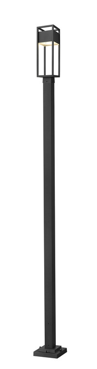 Z-Lite Barwick Outdoor Post Mounted Fixture in Black 585PHMS-536P-BK-LED