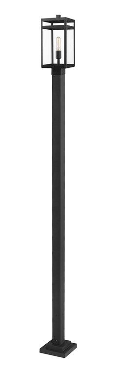 Z-Lite Nuri Outdoor Post Mounted Fixture in Black 596PHMS-536P-BK
