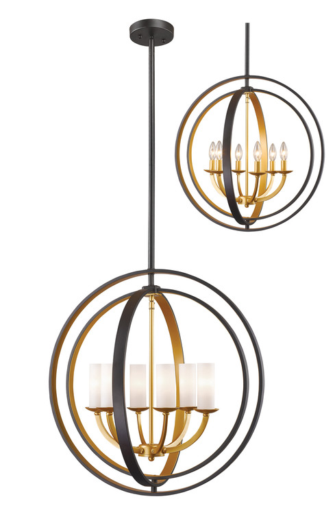 Z-Lite Ashling Pendant in Bronze Gold 6002-6L-BZGD