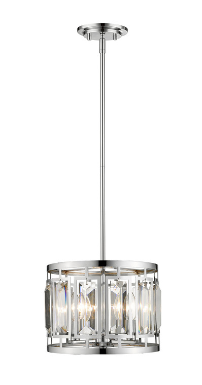 Z-Lite Mersesse 3 Light Pendant in Chrome  6007-11CH