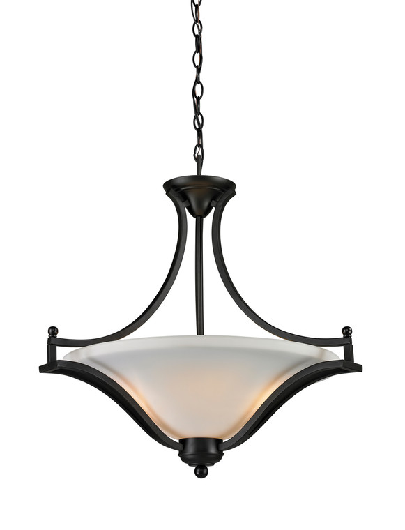 Z-Lite Lagoon 3 Light Pendant in Matte Black 703P-MB