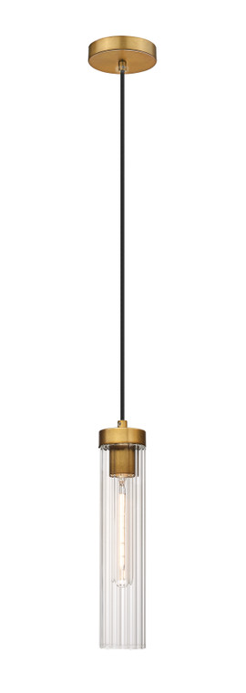 Z-Lite Beau 1 Light Pendant in Rubbed Brass 740P-RB