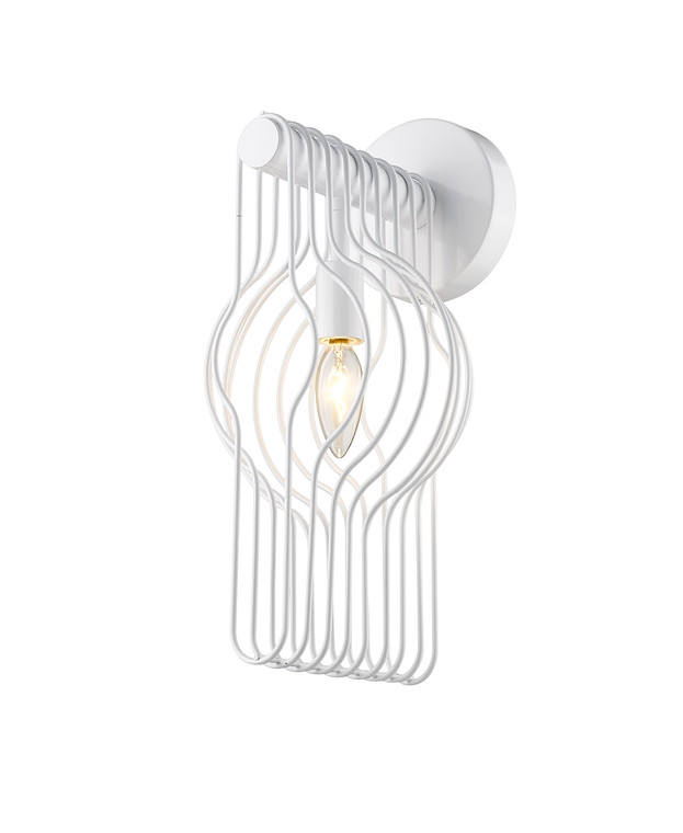 Z-Lite Contour 1 Light Wall Sconce in White 801-1S-WH