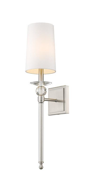 Z-Lite Ava 1 Light Wall Sconce in Brushed Nickel 804-1S-BN