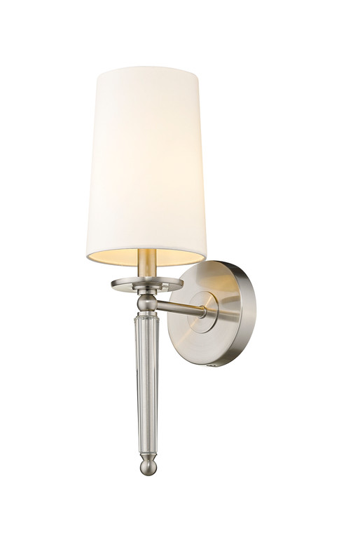 Z-Lite Avery 1 Light Wall Sconce in Brushed Nickel 810-1S-BN
