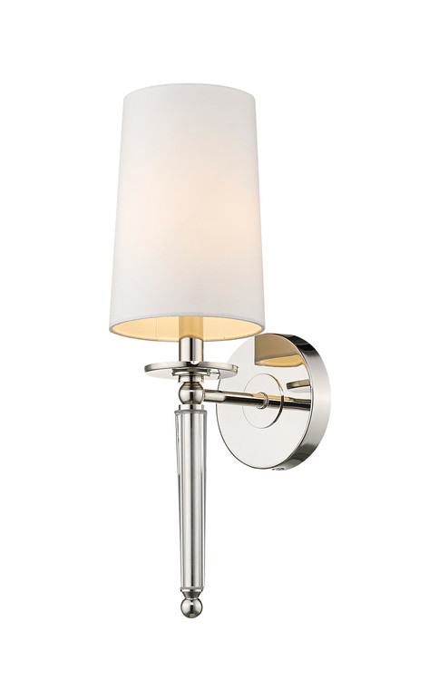 Z-Lite Avery 1 Light Wall Sconce in Polished Nickel 810-1S-PN