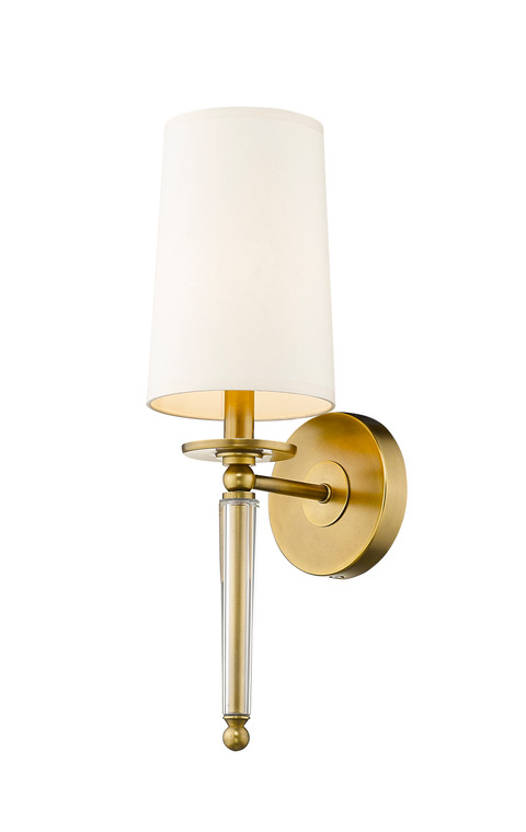 Z-Lite Avery 1 Light Wall Sconce in Rubbed Brass 810-1S-RB