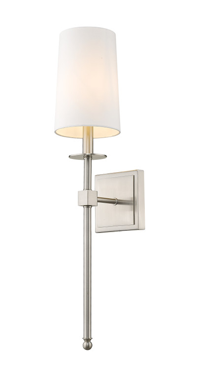 Z-Lite Camila 1 Light Wall Sconce in Brushed Nickel 811-1S-BN