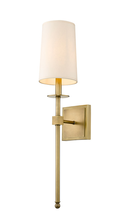 Z-Lite Camila 1 Light Wall Sconce in Rubbed Brass 811-1S-RB
