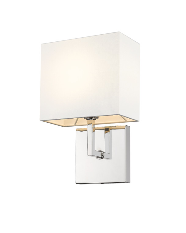 Z-Lite Saxon 1 Light Wall Sconce in Polished Nickel 815-1S-PN