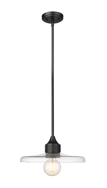 Z-Lite Paloma 1 Light Pendant in Matte Black 821P14-MB