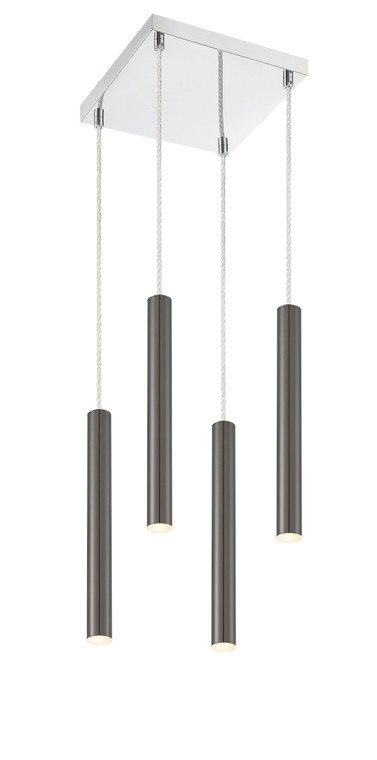 Z-Lite Forest Chandelier in Chrome 917MP12-PBL-LED-4SCH