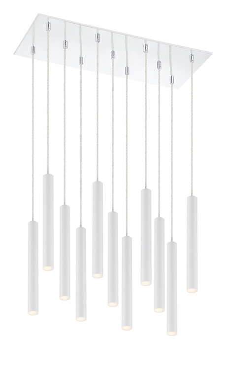 Z-Lite Forest Chandelier in Chrome 917MP12-WH-LED-11LCH