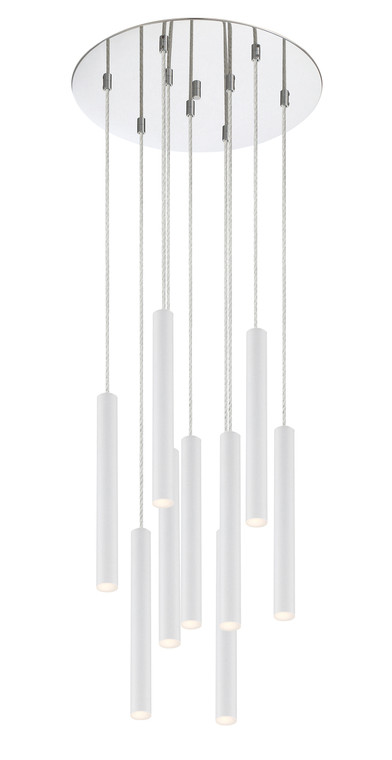 Z-Lite Forest Chandelier in Chrome 917MP12-WH-LED-9RCH