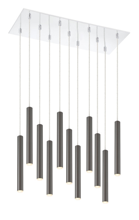 Z-Lite Forest Chandelier in Chrome 917MP12PBL-LED-11LCH