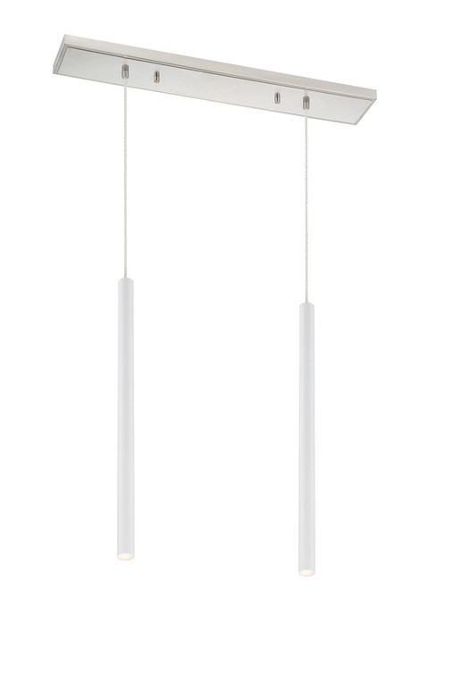 Z-Lite Forest island in Brushed Nickel 917MP24-WH-LED-2LBN