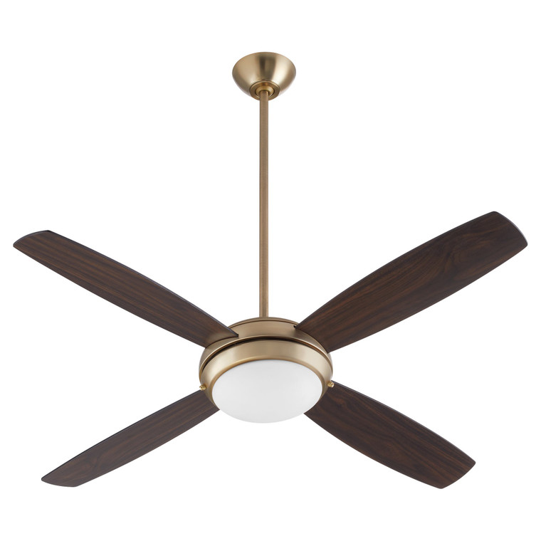 Quorum Expo Ceiling Fan in Aged Brass 20524-80