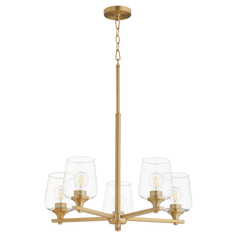 Quorum Veno Chandelier in Aged Brass 658-5-80