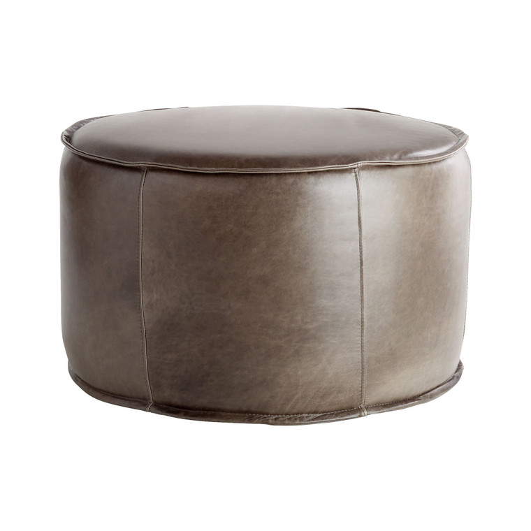 Cyan Design Lusso Round Pouf - Grey 11448
