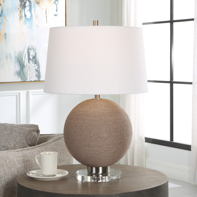 Uttermost Captiva Round Rattan Table Lamp 30188-1