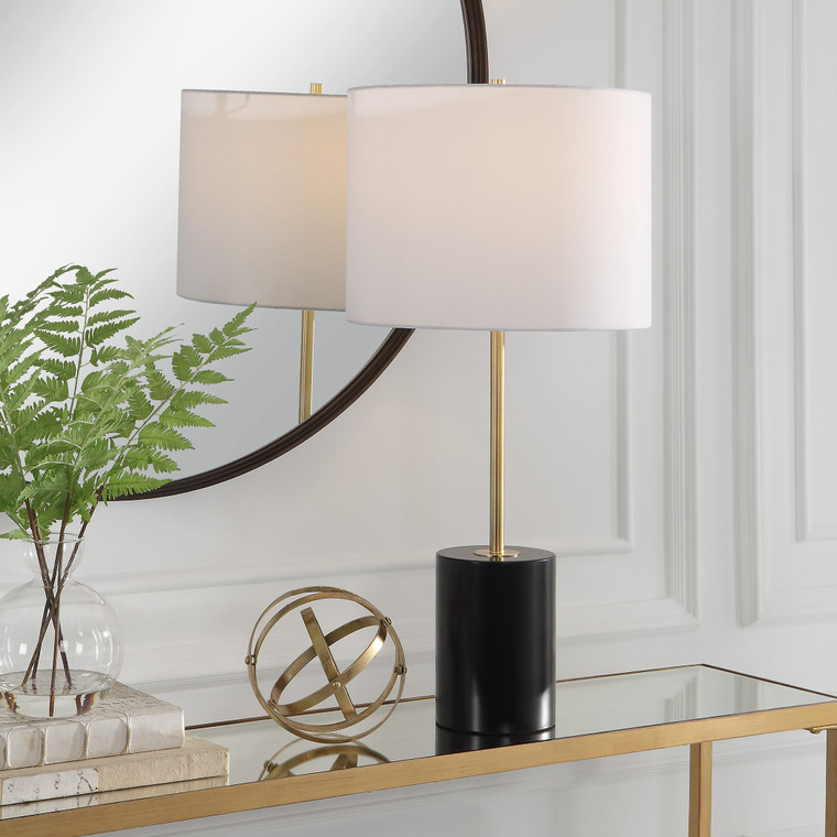 Lily Lifestyle Table Lamp White Metal Base With Gold Accents W26099-1