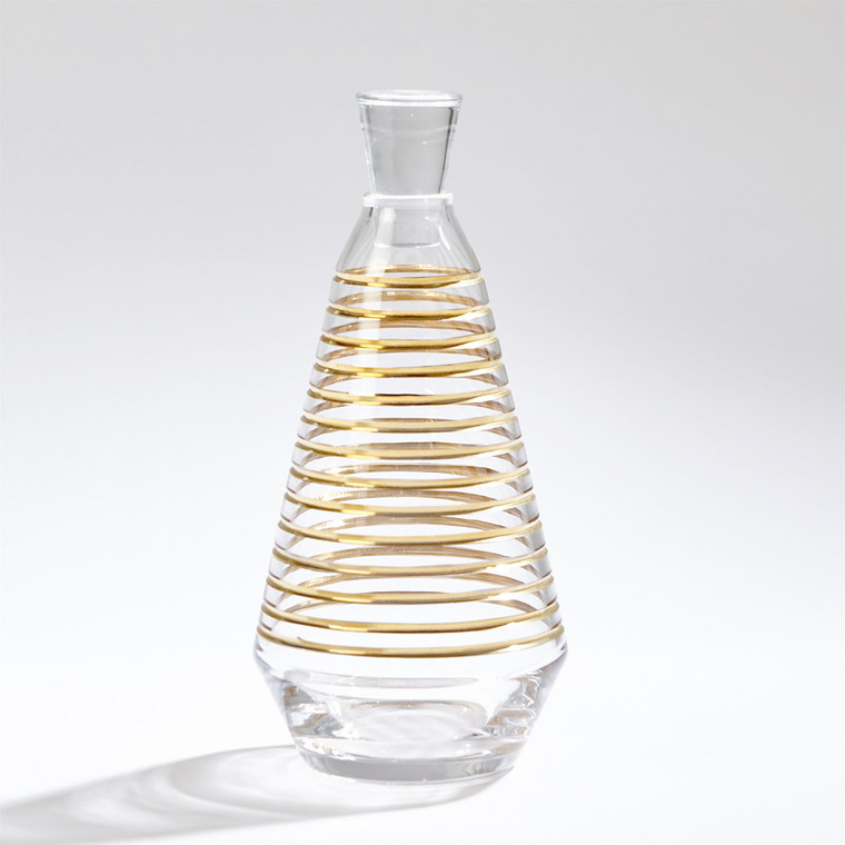 Global Views Gold Banded Decanter 6.60505