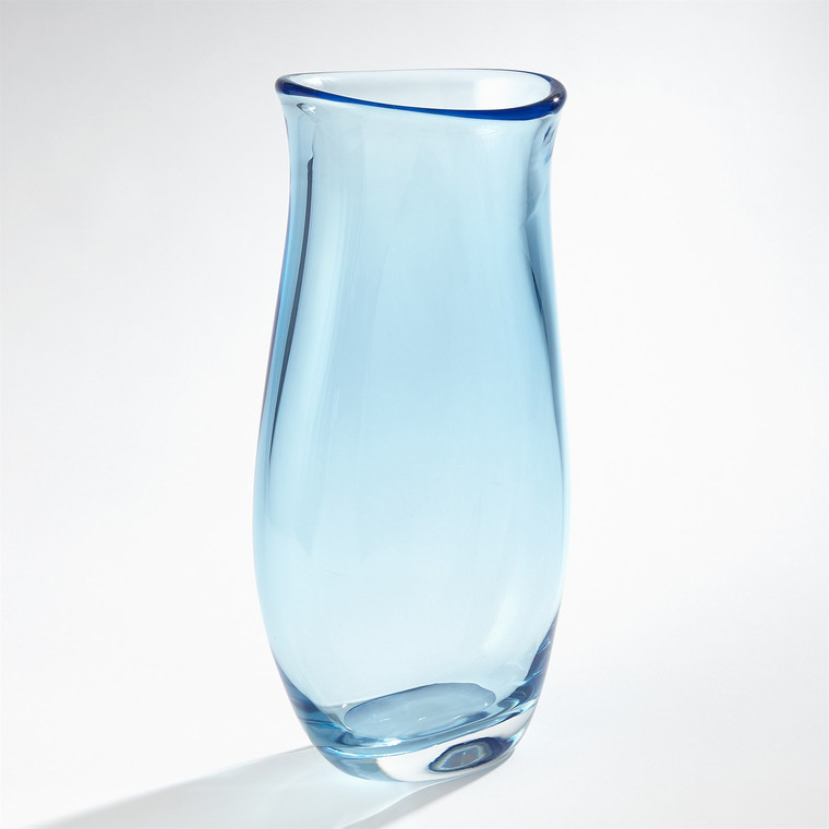 Global Views Giant Glass Vase-Blue 6.60557