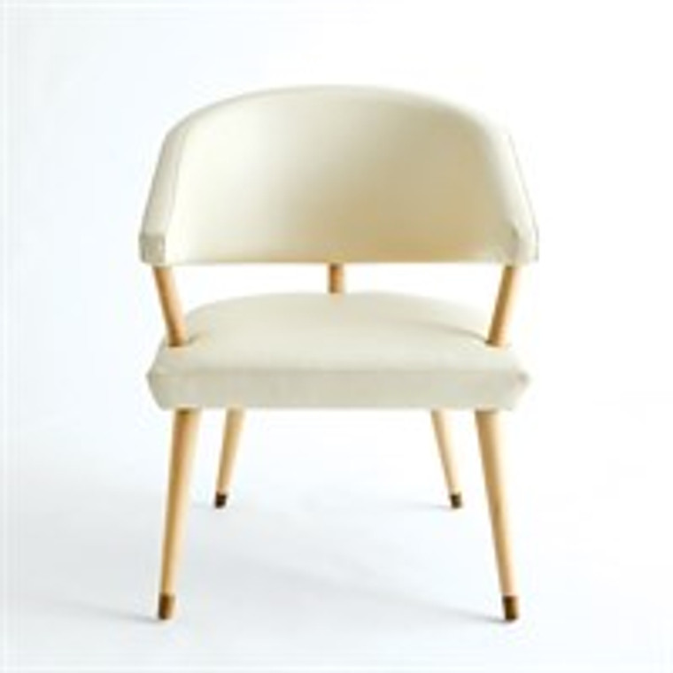 Global Views Vera Dining Chair-Milk Leather FDS2012