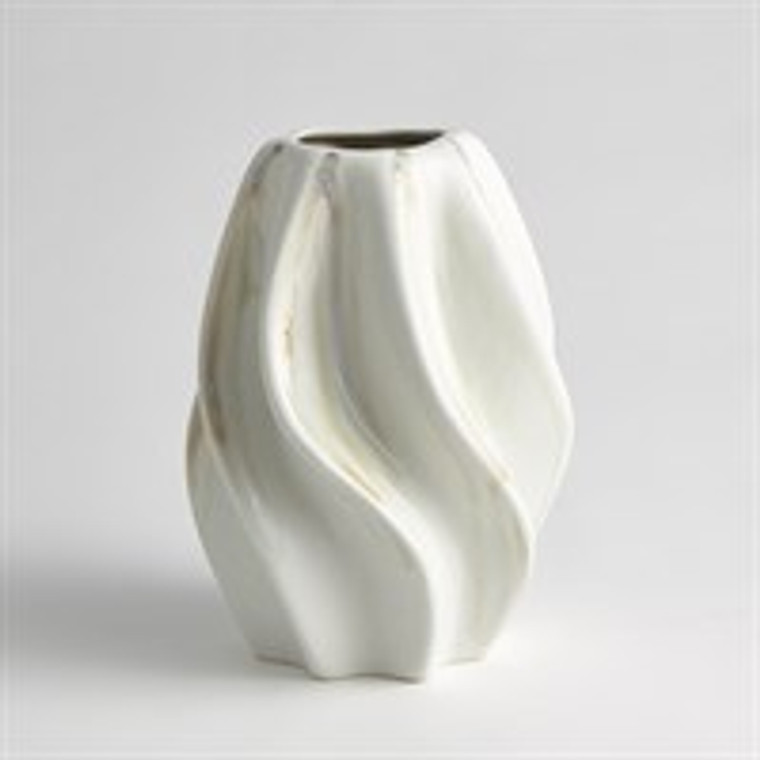 Global Views Studio A Home Twist Vase-Ivory JG7.10016