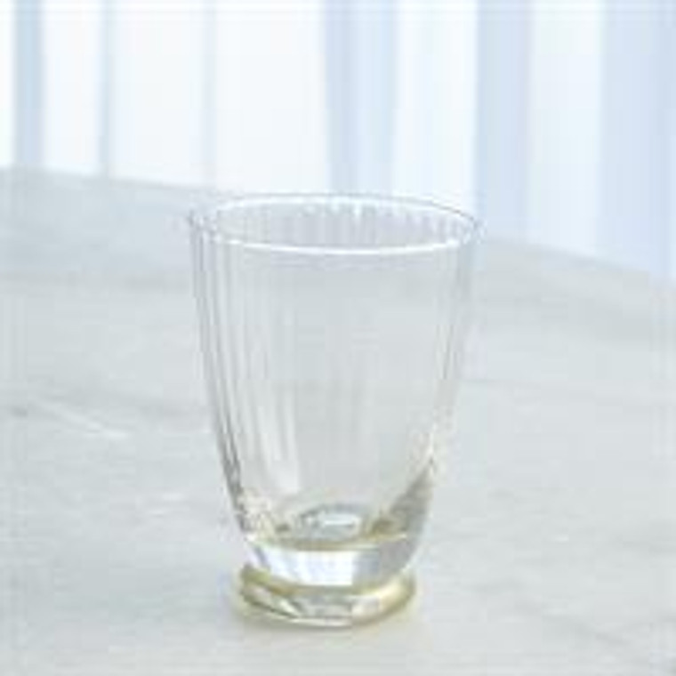 Global Views Footed Juice Glass-Light Gold-Small WDS3088-GV