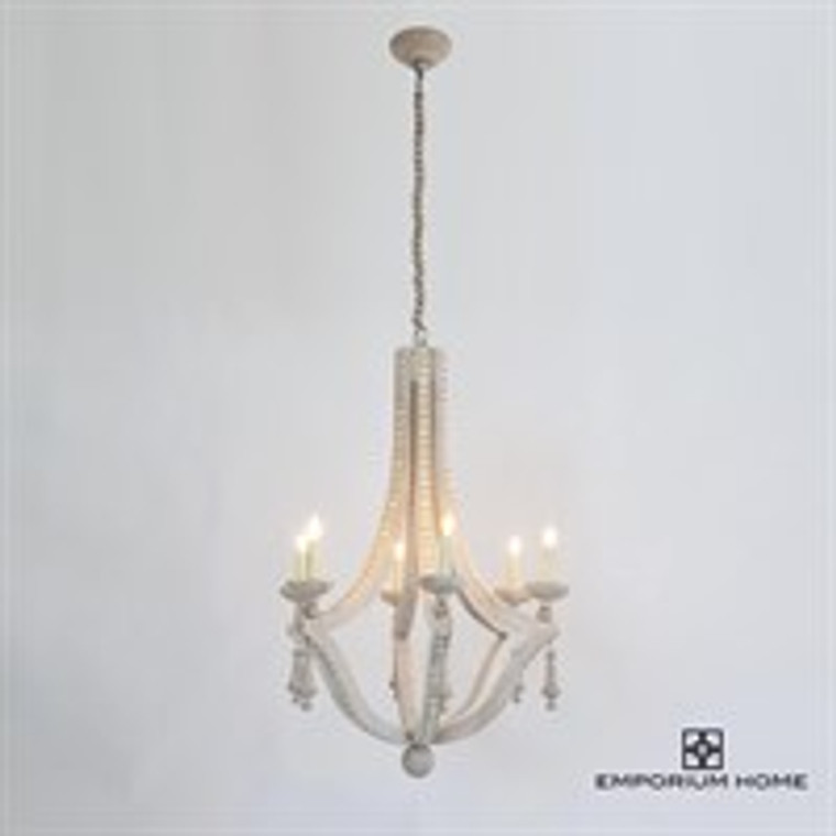 Global Views Cabochon Chandelier-Cream WDSEH8006-GV